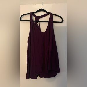 Ella Moss purple racer back blouse M